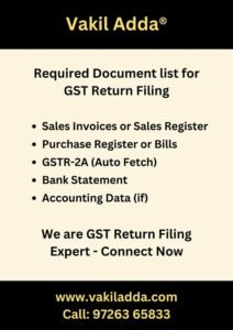 Document Checklist for GST Registration