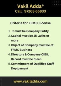 FFMC License Criteria and Requirement