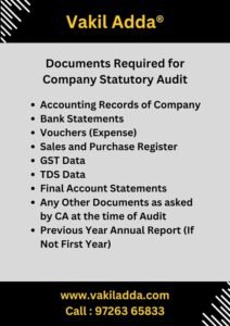 Statutory Audit Service by CA Document Check List