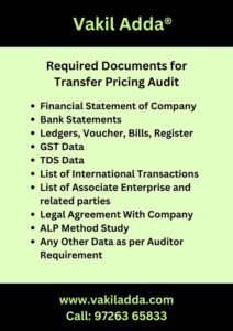 Transfer Pricing Audit - Document Checklist