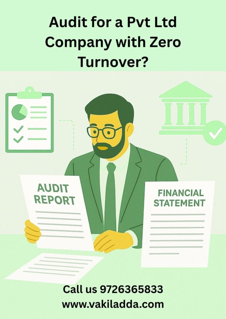 Audit for Pvt Ltd Company With Zero Turnover