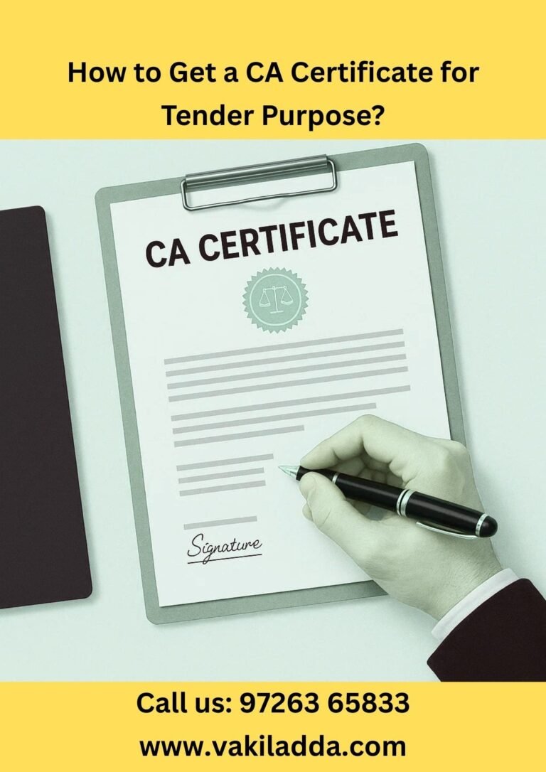 CA Certificate for Tender Purpose
