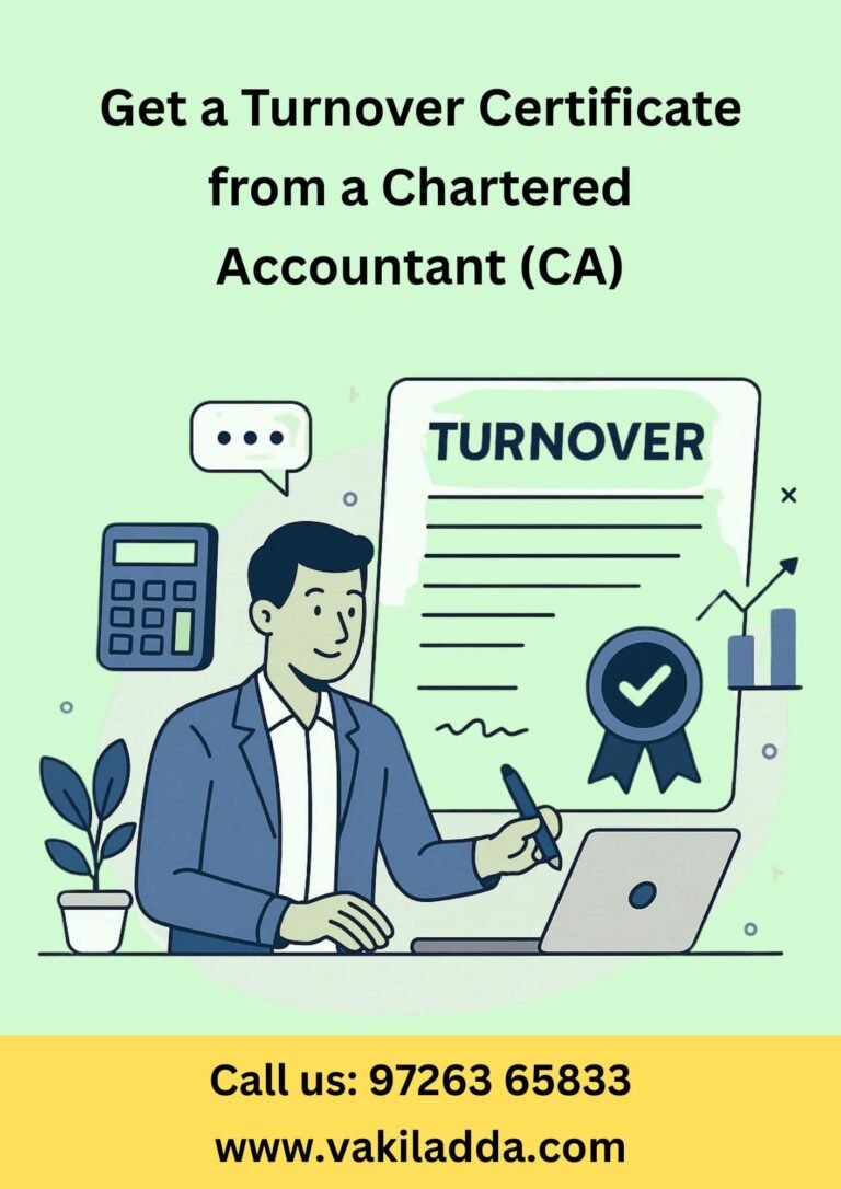 Turnover Certificate by CA